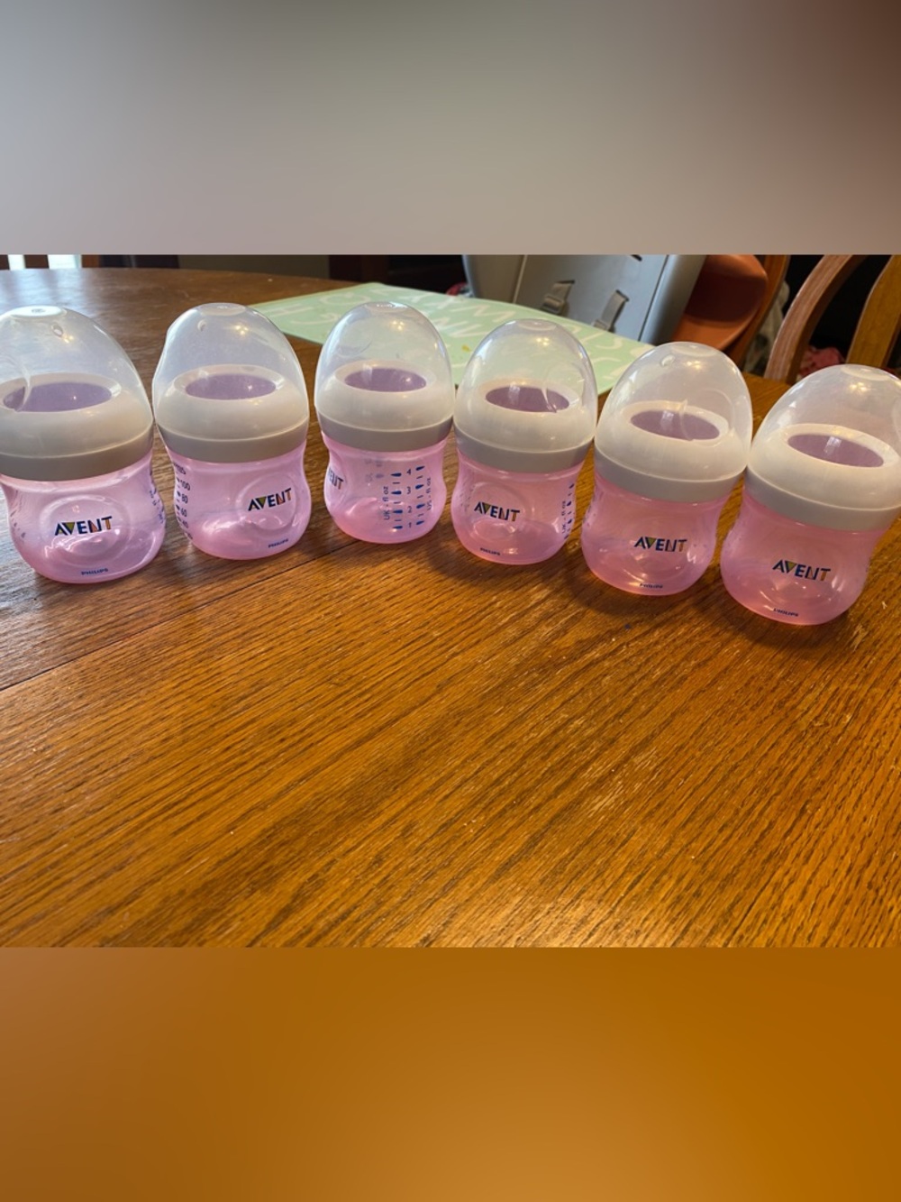 Philips Avent Pink Baby Bottles - Set of 6